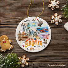 Carregar imagem no visualizador da galeria, Artistic Los Angeles Cultural Paintings Ornament, LA Traveler Gift Souvenir
