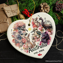 Carregar imagem no visualizador da galeria, Artistic and Colorful Australian Wildlife Ornament, Christmas Gift for Animal Lovers
