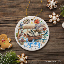 Carregar imagem no visualizador da galeria, Artistic and Iconic Sydney Landmarks Christmas Ornament, Australia Gift and Keepsake Souvenir
