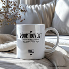 Load image into Gallery viewer, Booktrovert Personalized Mug, Gift For Book Lover With Custom Name
