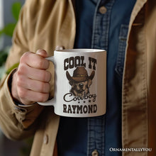 Cargar imagen en el visor de la galería, Cool It Cowboy Personalized Mug, Retro Western Golden Retriever Country Lovers Gift With Custom Name
