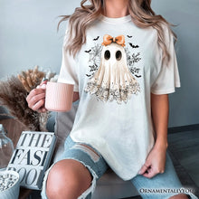 Load image into Gallery viewer, Coquette Ghost T-Shirt, Cute Halloween Tee for Girly Ghouls
