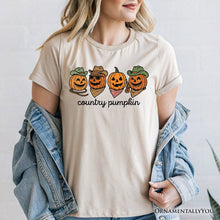 Load image into Gallery viewer, Country Pumpkin Rustic T-Shirt, Cute Fall Tee for Autumn Season
