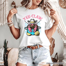 Carregar imagem no visualizador da galeria, Crawfish Yee-Claw Western Cowboy T-Shirt, Summer Boil Season Tee for Fisherman

