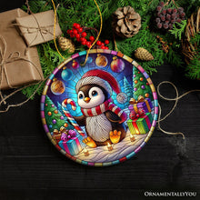 Load image into Gallery viewer, Cute Penguin in Winter Wonderland Ornament, Colorful Holiday Keepsake for Christmas Tree
