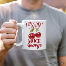 Load image into Gallery viewer, Disco Cherry Love You Cherry Much Personalized Mug, Aesthetic Gift With Custom Name
