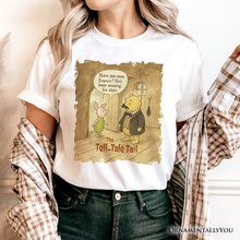 Load image into Gallery viewer, Edgar Allan Pooh T-Shirt, Vintage Halloween Mystery Piglet and Eeyore Tale Tee
