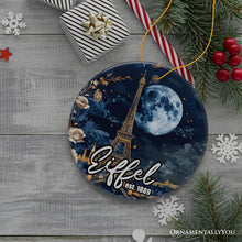 Load image into Gallery viewer, Eiffel Tower Majestic Night View Christmas Ornament, France Souvenir and Gift
