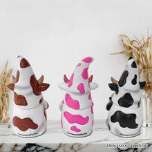 Load image into Gallery viewer, Endearing Cow Gnome Trio Mini Statue Set of Three, 5&quot; Miniature Figurine and Unique Farm Resin Garden Statue
