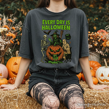 Cargar imagen en el visor de la galería, Every Day Is Halloween T-Shirt, Vintage Pumpkin Witch Spooky Tee for Eternal Spook Enthusiasts
