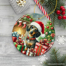 Carregar imagem no visualizador da galeria, Festive Dachshund Delight Ornament, Joyful Gift and Decor for Christmas Tree
