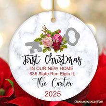 Carregar imagem no visualizador da galeria, First Christmas in New Home Personalized Ornament
