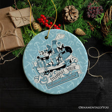 Cargar imagen en el visor de la galería, Full Steam Ahead to Fun Quote Ornament, Nostalgic Steamboat Willie Christmas Gift
