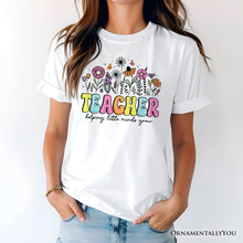 Carregar imagem no visualizador da galeria, Helping Little Minds Grow Teacher T-Shirt, Floral Appreciation Tee
