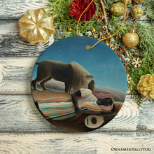 Carregar imagem no visualizador da galeria, Henri Rousseau the Sleeping Gypsy Ornament, Famous Painting Christmas Decoration Souvenir
