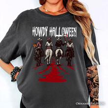 Cargar imagen en el visor de la galería, Howdy Halloween Cowgirl Women T-Shirt, Empowered Western Spooky Tee
