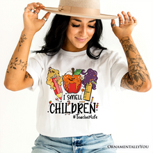 Cargar imagen en el visor de la galería, I Smell Children Witch Teacher Life T-Shirt, Back To School Halloween Tee
