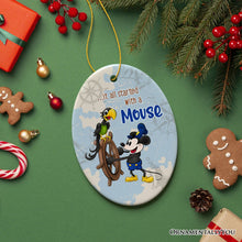 Carregar imagem no visualizador da galeria, It All Started With a Mouse Quote Ornament, Inspiring Steamboat Willie Christmas Gift
