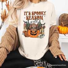 Load image into Gallery viewer, It&#39;s Spooky Season Y&#39;all T-Shirt, Funny Western Halloween Tee for Pumpkin Cowboys
