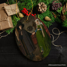 Carregar imagem no visualizador da galeria, Jan van Eyck the Arnolfini Portrait Ornament, Famous Painting Christmas Decoration Souvenir
