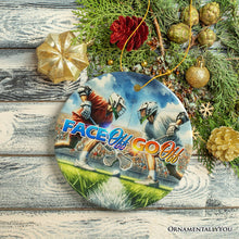 Carregar imagem no visualizador da galeria, Lacrosse Face Off Go Off Ornament, Christmas Gift and Tree Decor for Sport Lovers
