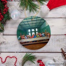 Carregar imagem no visualizador da galeria, Leonardo da Vinci The Last Supper Ceramic Ornament, Famous Painting Christmas Decoration Souvenir

