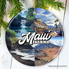 Carregar imagem no visualizador da galeria, Majestic Maui Island Christmas Ornament, Hawaiian Tropical Paradise Gift and Travel Souvenir
