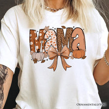 Load image into Gallery viewer, Mama Coquette Autumn T-Shirt, Cozy Fall Pumpkins for Mothers
