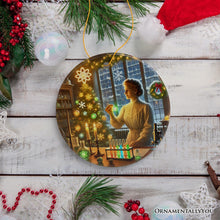 Carregar imagem no visualizador da galeria, Marie Curie Christmas Ornament, Physicist and Chemist Student and Teacher Gift
