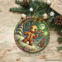 Load image into Gallery viewer, Menacing Gingerbread Man Ornament, Eerie Winter Enforcer for Christmas Decor
