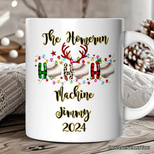 Carregar imagem no visualizador da galeria, Personalized Mug Baseball Buffalo Plaid Christmas, Ho Ho Ho Baseball Gift
