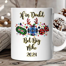 Carregar imagem no visualizador da galeria, Personalized Mug Casino Buffalo Plaid Christmas, Poker and Dice, Player and Staff Gift
