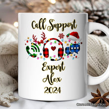 Carregar imagem no visualizador da galeria, Personalized Mug Customer Service Representative Buffalo Plaid Christmas Gift
