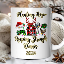 Carregar imagem no visualizador da galeria, Personalized Mug Farm Buffalo Plaid Christmas, Farmhouse Gift
