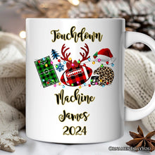 Carregar imagem no visualizador da galeria, Personalized Mug Football Buffalo Plaid Christmas, Team and Coaches Gift
