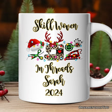 Carregar imagem no visualizador da galeria, Personalized Mug Sewing Buffalo Plaid Christmas, Clothing Stylist Gift
