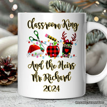 Carregar imagem no visualizador da galeria, Personalized Mug Merry Christmas Plaid Teacher, School Professional Gift
