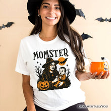 Carregar imagem no visualizador da galeria, Momster T-Shirt for Spooky Season, Witchy Halloween Tee for Moms
