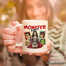 Carregar imagem no visualizador da galeria, Monster Lover Personalized Halloween Mug, Horror Characters Retro Gift for Women with Custom Name
