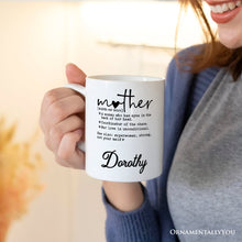 Carregar imagem no visualizador da galeria, Mother Definition Personalized Mug, Inspirational Mother Gift With Custom Name
