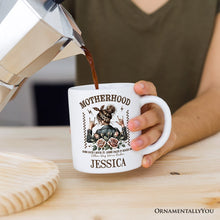 Carregar imagem no visualizador da galeria, Motherhood Mama Rock Personalized Mug, Retro Gift for Strong Moms With Custom Name
