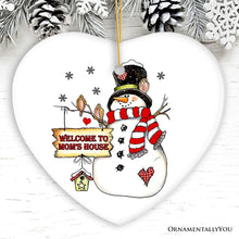 Carregar imagem no visualizador da galeria, Personalized Snowman Christmas Ornament, Family Gift
