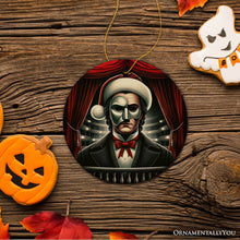 Load image into Gallery viewer, Phantom of the Opera Ceramic Ornament, Menacing Holiday Gift for Halloween Tree
