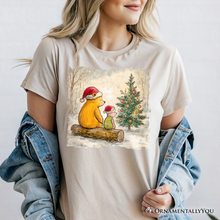 Carregar imagem no visualizador da galeria, Pooh Bear Christmas With Friends T-Shirt, Cozy Heartwarming Holiday Tee
