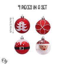 Carregar imagem no visualizador da galeria, Santa Claus Inspired 9 Piece Round Ornament Christmas Bundle
