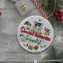 Carregar imagem no visualizador da galeria, Santa's Favorite Journalist Ornament, Artistic Christmas Appreciation Keepsake
