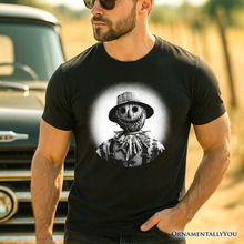Cargar imagen en el visor de la galería, Scarecrow Spooky Portrait T-Shirt, Horror Villain Theme Halloween Tee
