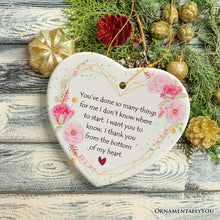 Carregar imagem no visualizador da galeria, Thank You From The Bottom of My Heart Christmas Ornament, Appreciation Gift for Friends and Family
