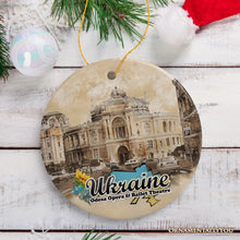Load image into Gallery viewer, Ukraine Vintage City Artwork Ornament, Odesa Opera and Ballet Theatre Ukrainian Souvenir
