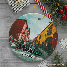 Load image into Gallery viewer, Urban Mexico Scenic Traveler Ornament, Mexican Mercado and Street Christmas Gift
